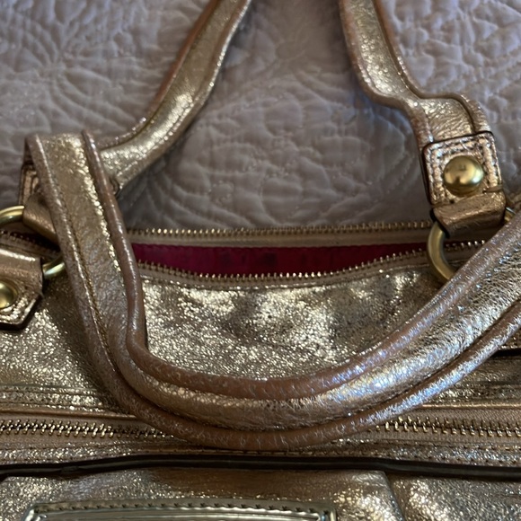 Coach Poppy Signature Collection Gold Metallic Tote - Picture 4 of 12
